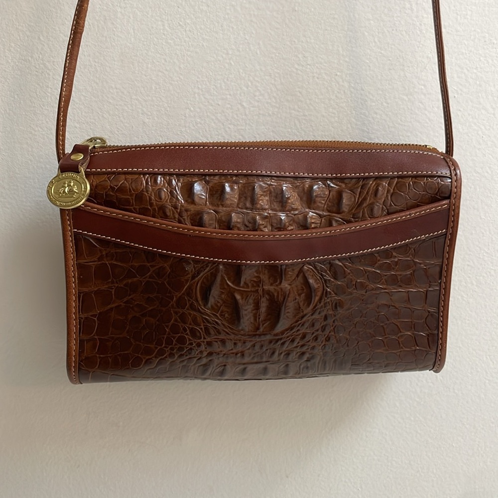 Vintage Brahmin Croc/Alligator Embossed Crossbody